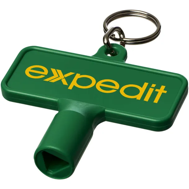 Maximilian rectangular utility key keychain  Green