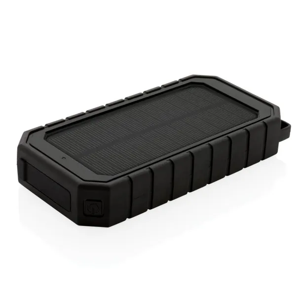  Bežična solarna prijenosna baterija od RCS reciklirane plastike - 10 W, 10 000 mah - XD Collection Crna
