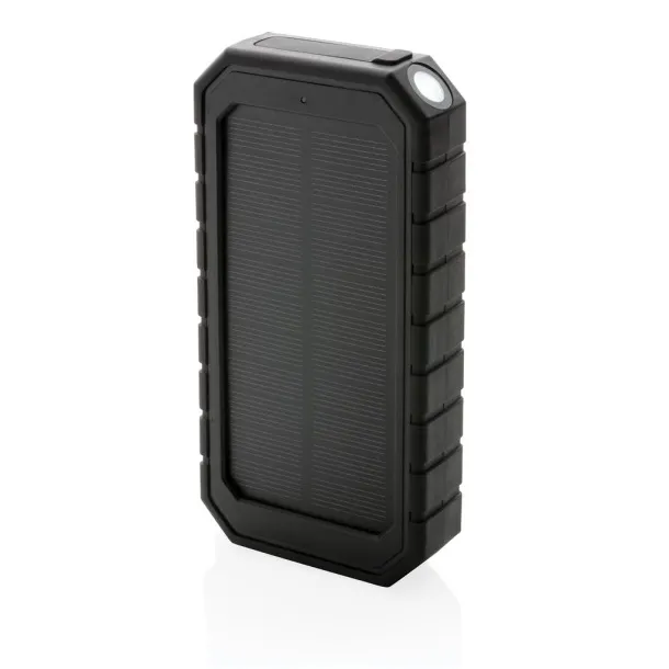  Bežična solarna prijenosna baterija od RCS reciklirane plastike - 10 W, 10 000 mah - XD Collection Crna