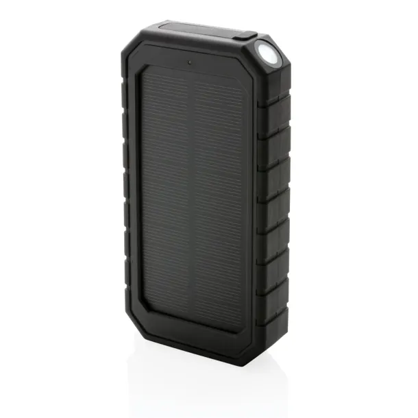  Bežična solarna prijenosna baterija od RCS reciklirane plastike - 10 W, 10 000 mah - XD Collection Crna