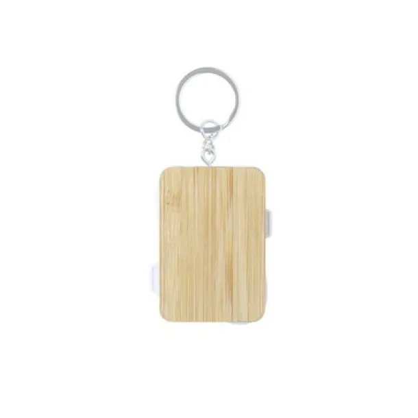  Charging cable, bamboo keyring white