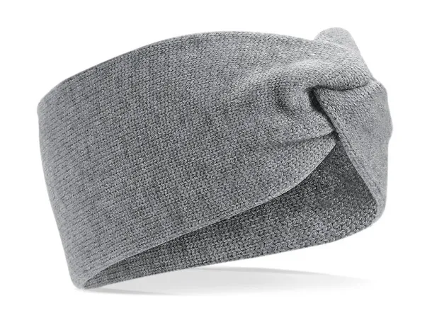  Twist Knit Headband - Beechfield Grey Marl