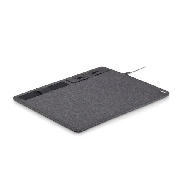 SUPERPAD RPET mouse mat charger 10W stone grey