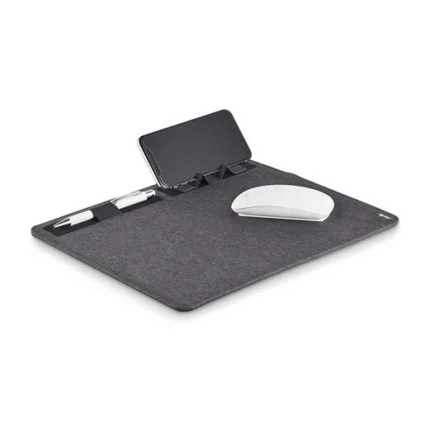 SUPERPAD RPET mouse mat charger 10W stone grey