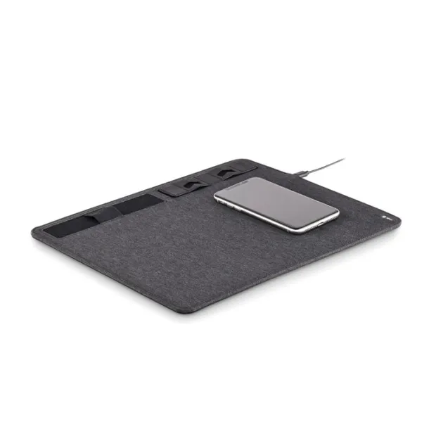 SUPERPAD RPET mouse mat charger 10W stone grey