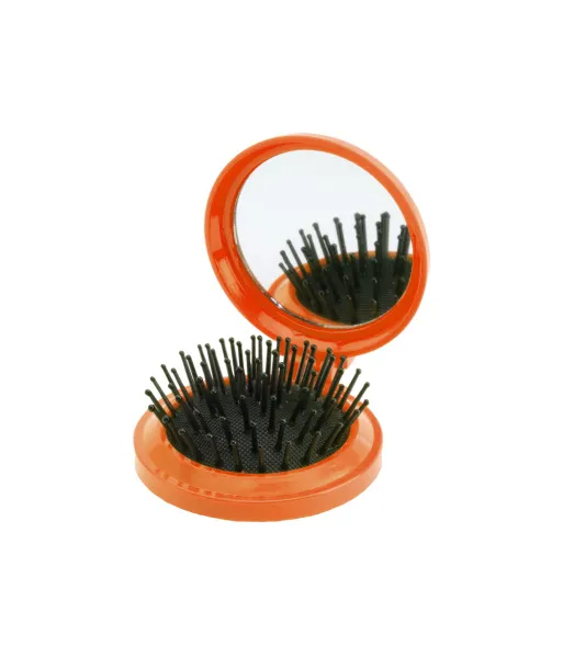 Glance mirror with hairbrush Orange