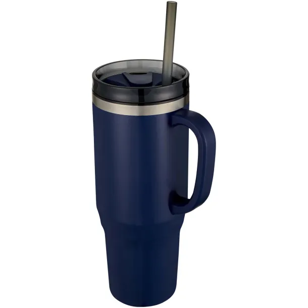Melbourne 1200 ml RCS certified insulated tumbler with straw Navy Blue