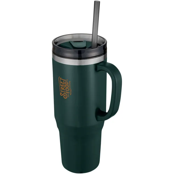 Melbourne 1200 ml RCS certified insulated tumbler with straw Green flash