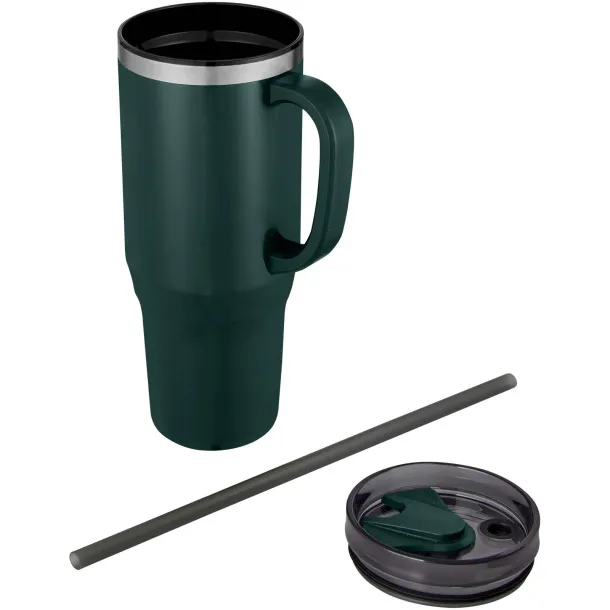 Melbourne 1200 ml RCS certified insulated tumbler with straw Green flash