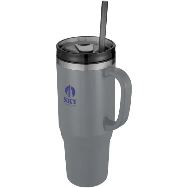Melbourne 1200 ml RCS certified insulated tumbler with straw Grey