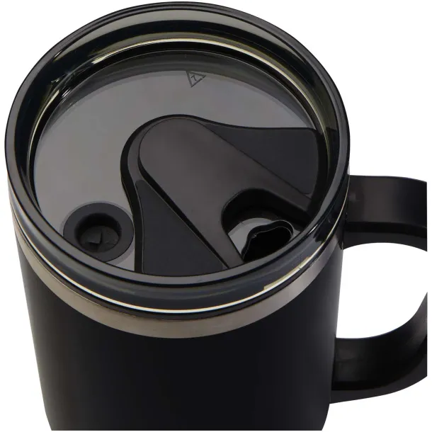 Melbourne 1200 ml RCS certified insulated tumbler with straw Solid black