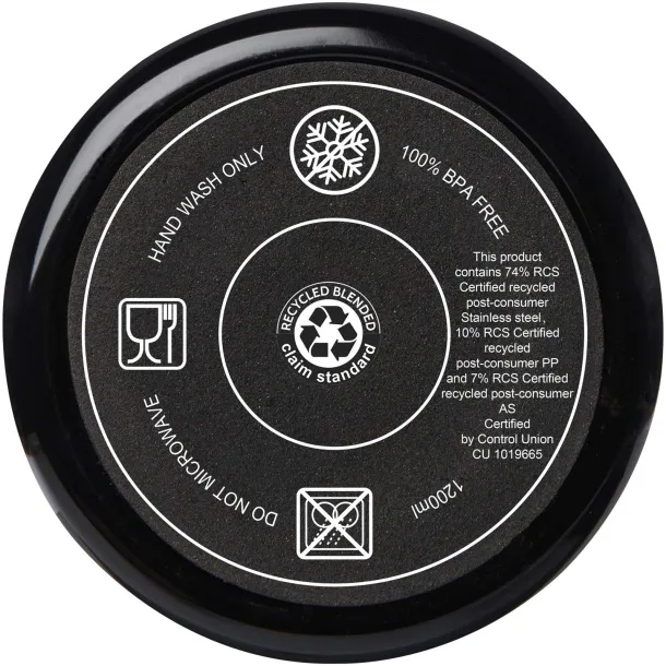 Melbourne RCS certificirana i izolirana termos šalica sa slamkom, 1200 ml Solid black