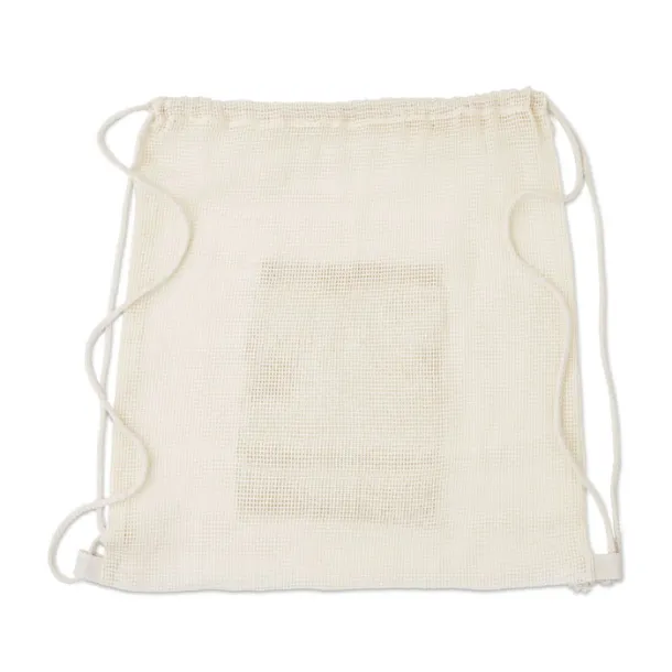TROU BAG mrežasta torba s vezicama Bež