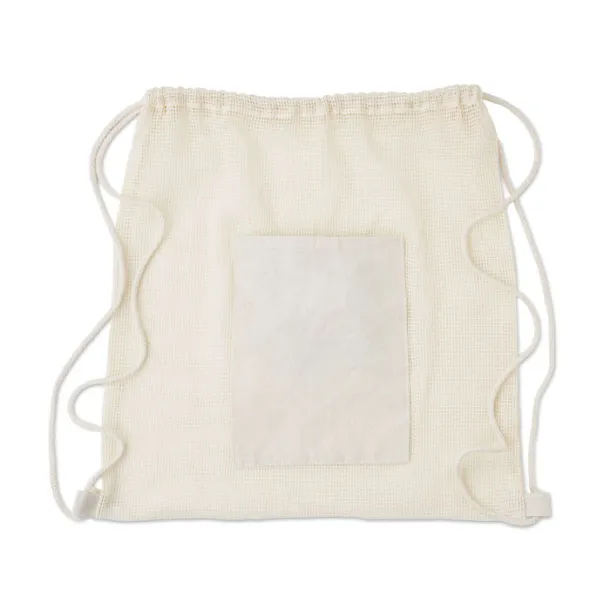 TROU BAG mrežasta torba s vezicama Bež