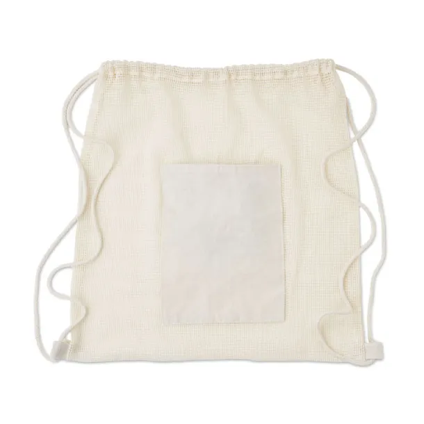 TROU BAG mrežasta torba s vezicama Bež