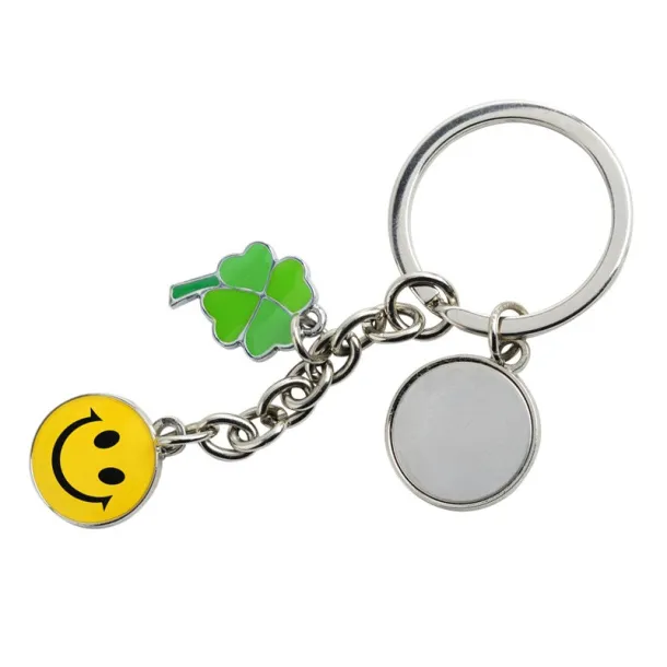 LUCK metal key ring Silver