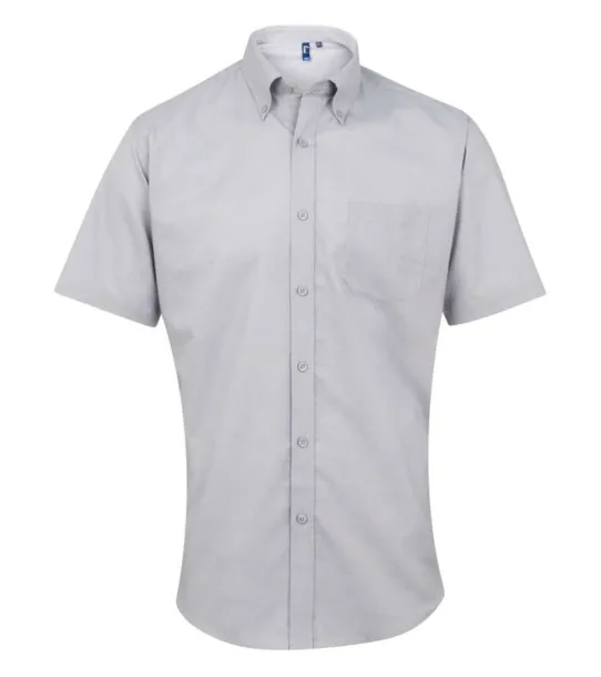  MEN’S SHORT SLEEVE SIGNATURE OXFORD SHIRT - Premier Silver