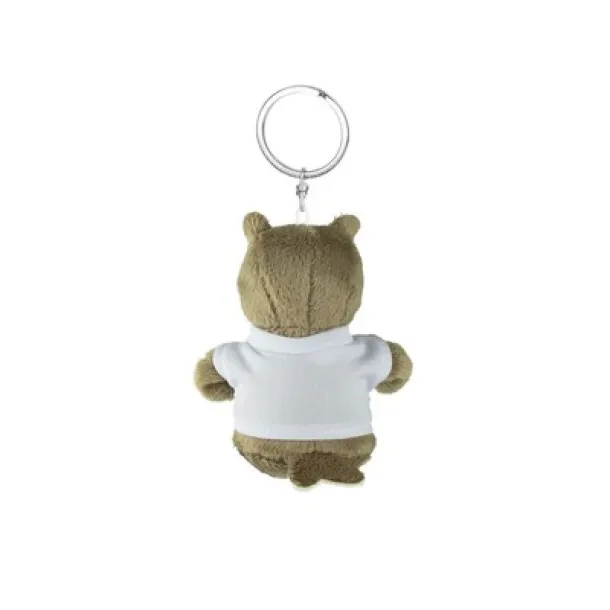 Cleverly Plush owl, keyring light brown