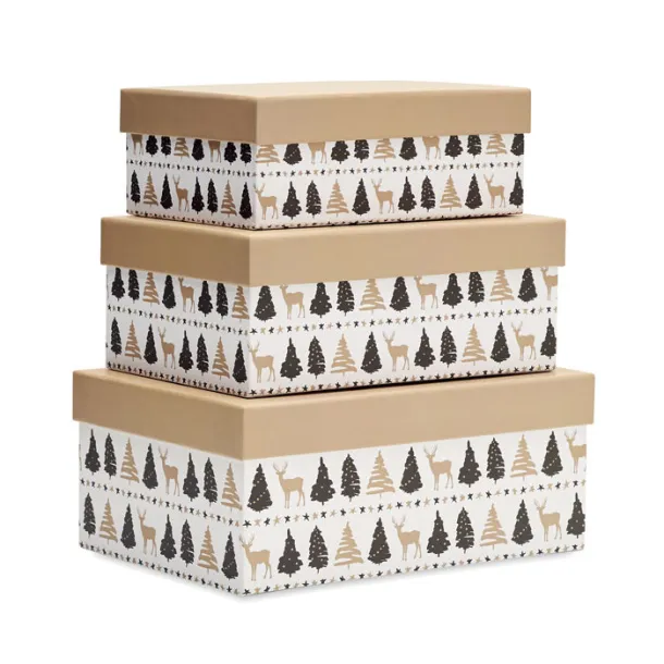 SURPRISE Set of 3 Christmas gift boxes Gold