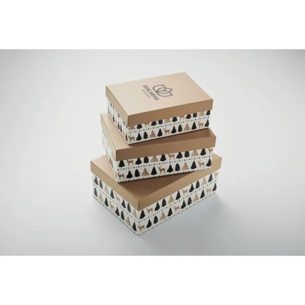 SURPRISE Set of 3 Christmas gift boxes Gold