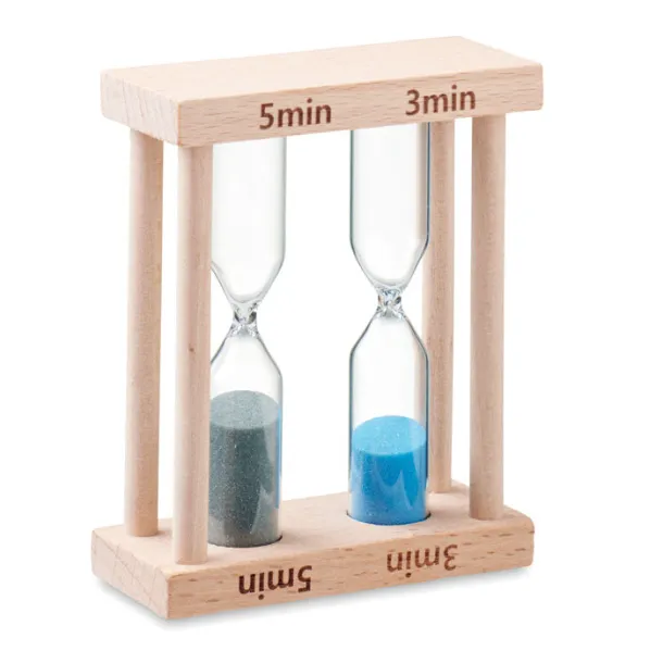 BI Set of 2 wooden sand timers Wood