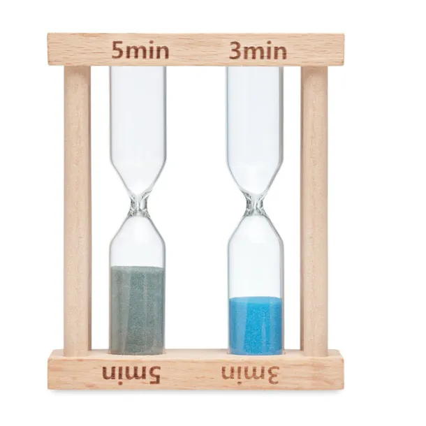 BI Set of 2 wooden sand timers Wood