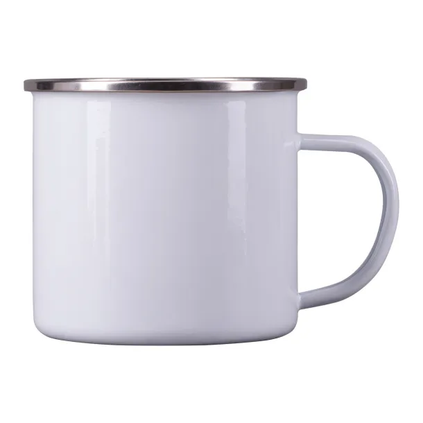 OLDIE Emajlirana šalica, 500 ml Bijela