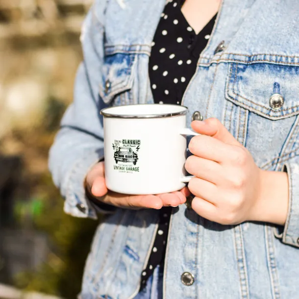 OLDIE enamel mug White