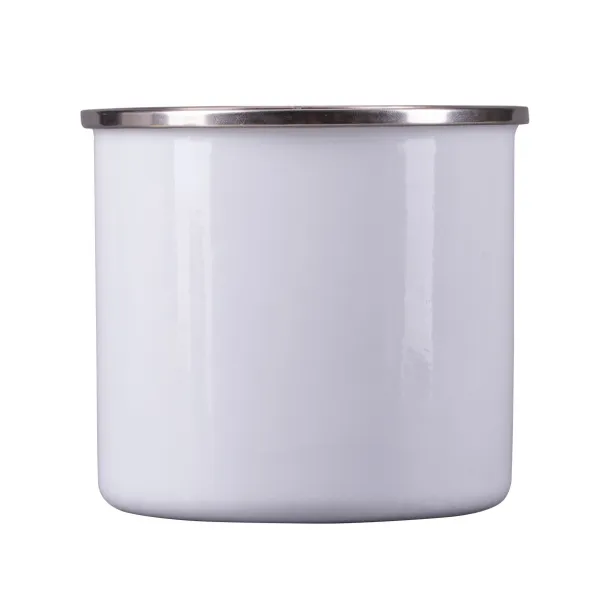 OLDIE Emajlirana šalica, 500 ml Bijela