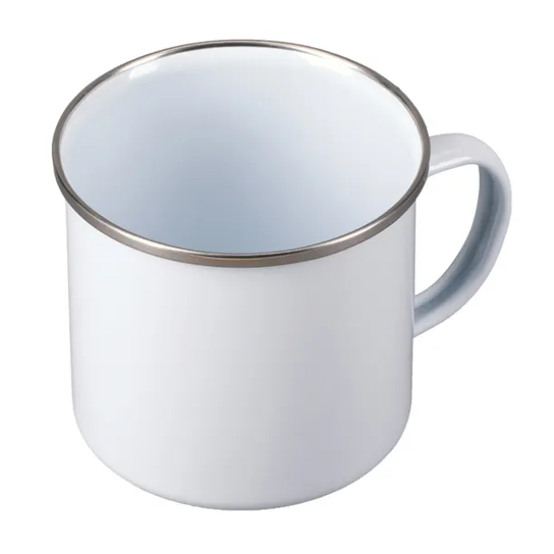OLDIE Emajlirana šalica, 500 ml Bijela