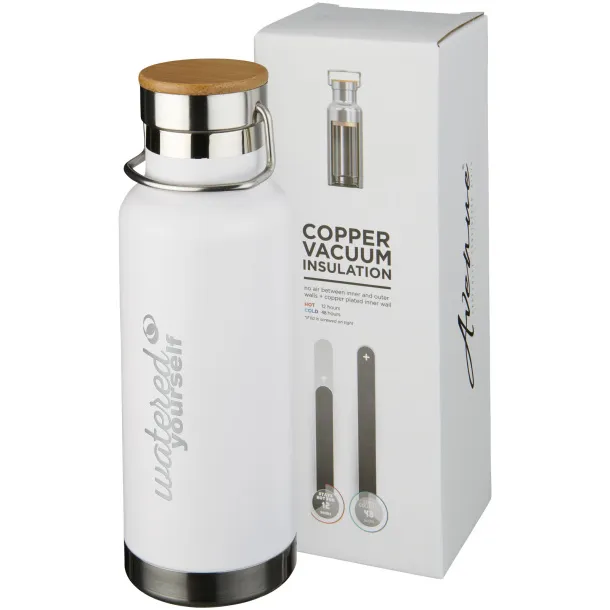 Thor 480 ml copper vacuum insulated sport bottle White