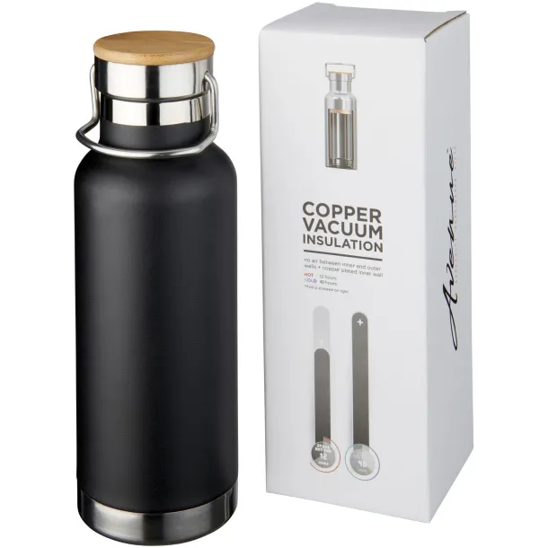 Thor 480 ml copper vacuum insulated sport bottle Solid black