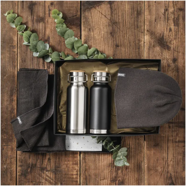 Thor 480 ml copper vacuum insulated sport bottle Solid black