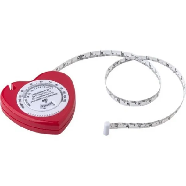  Measuring tape 1,5 m "heart" with BMI red