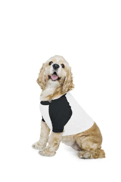  DOG POLY-COTTON 3/4 SLEEVE RAGLAN T-SHIRT - American Apparel Black White