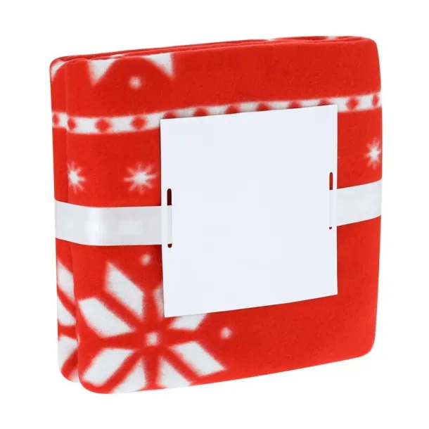  RPET deka, božićni uzorak Crvena