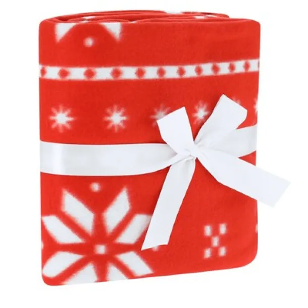  RPET deka, božićni uzorak Crvena