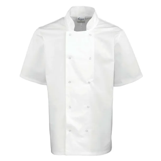  CHEF'S SHORT SLEEVE STUD JACKET - Premier White