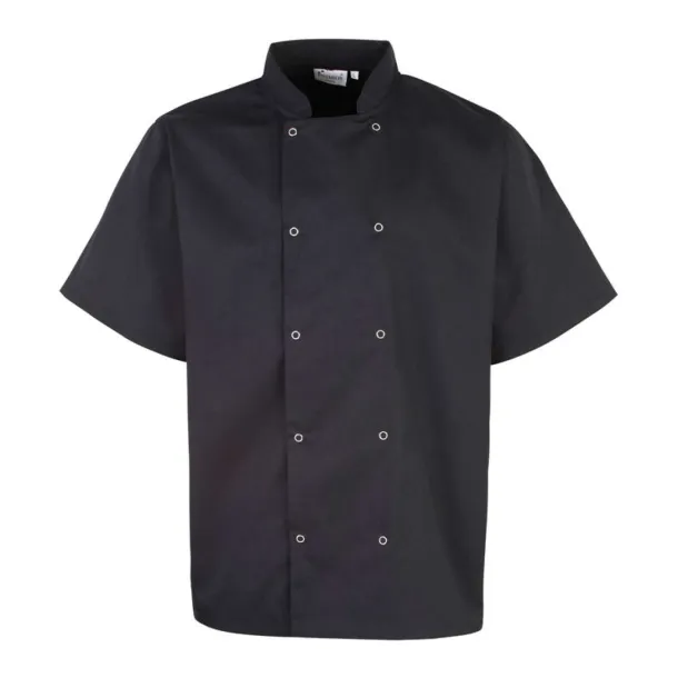  CHEF'S SHORT SLEEVE STUD JACKET - Premier Black