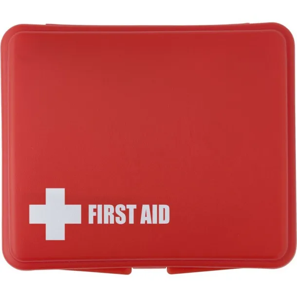  First aid kit in plastic case, 10 pcs Crvena