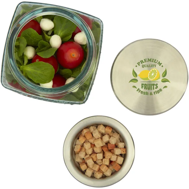 Lechug recycled glass salad pot - Authentic White