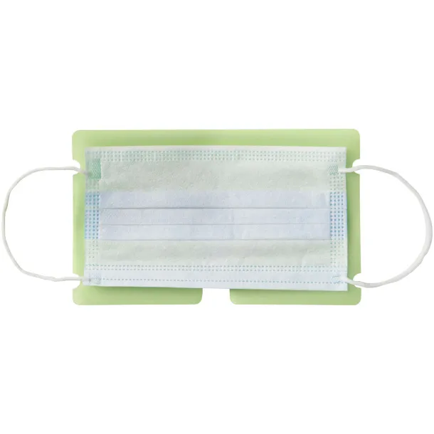 Madden fold-up face mask wallet Transparent lime