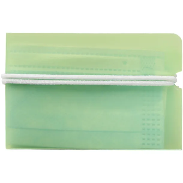 Madden fold-up face mask wallet Transparent lime