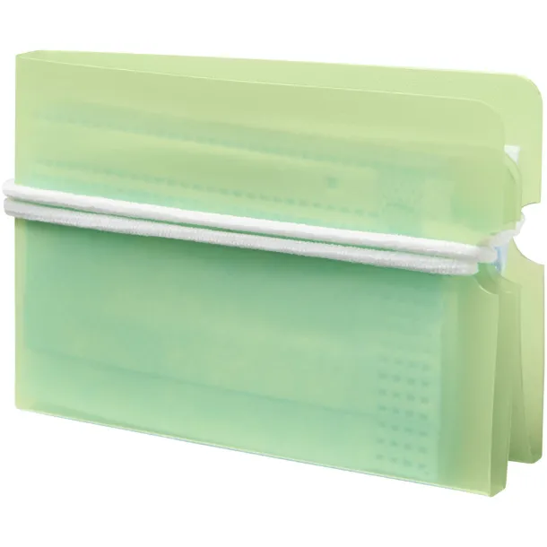 Madden fold-up face mask wallet Transparent lime