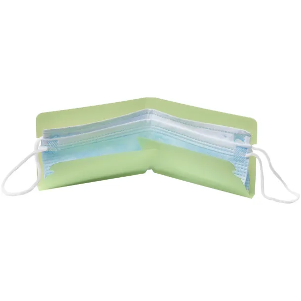 Madden fold-up face mask wallet Transparent lime