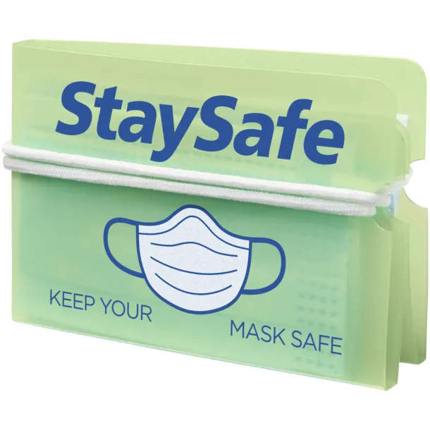 Madden fold-up face mask wallet Transparent lime