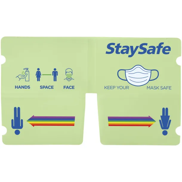 Madden fold-up face mask wallet Transparent lime