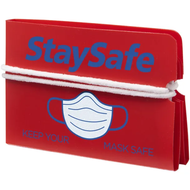 Madden fold-up face mask wallet Red