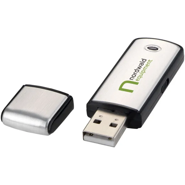 Square 4GB USB stick - Bullet Srebrna Solid black