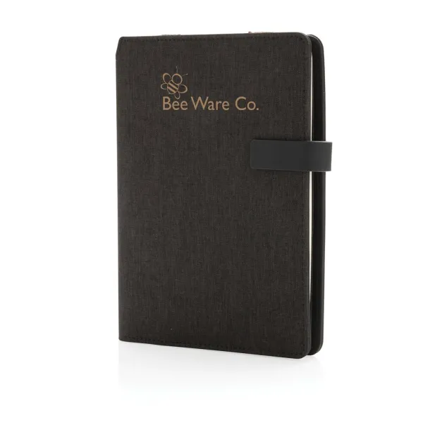  Kyoto A5 notebook cover with organizer Black